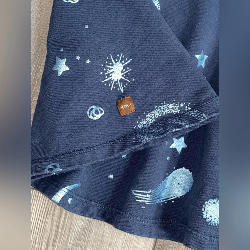 Tea Collection Islay Starry Night Galaxy Space Skater Long Sleeve Dress Bundle
